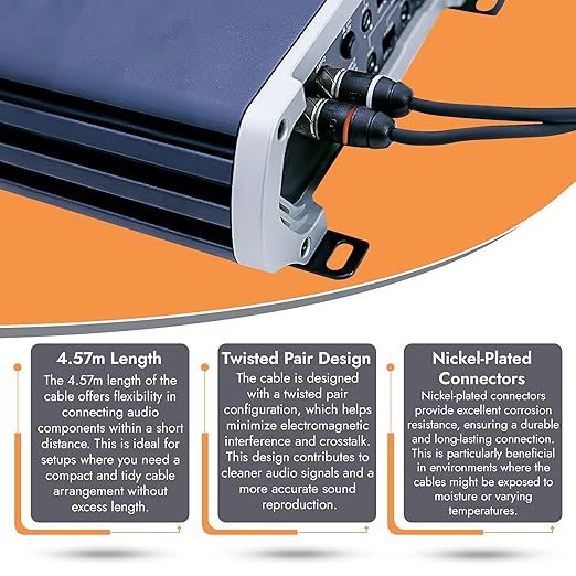 Elite Audio Premium Series 15ft. 2-Channel Car Audio RCA Cable – Double Shielded - Image 3