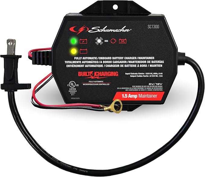 Schumacher Electric 1.5A Car Battery Charger and Maintainer, 3-in-1 Solution by SchumacherElectric