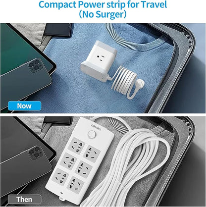 Power Strip with USB, FDTEK Flat Plug Extension Cord with 4 Outlets and 3 USB - Image 6
