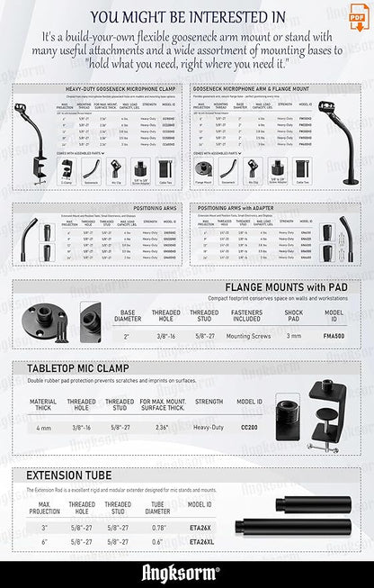6-INCHS Flexible Gooseneck Microphone Stand - Image 6