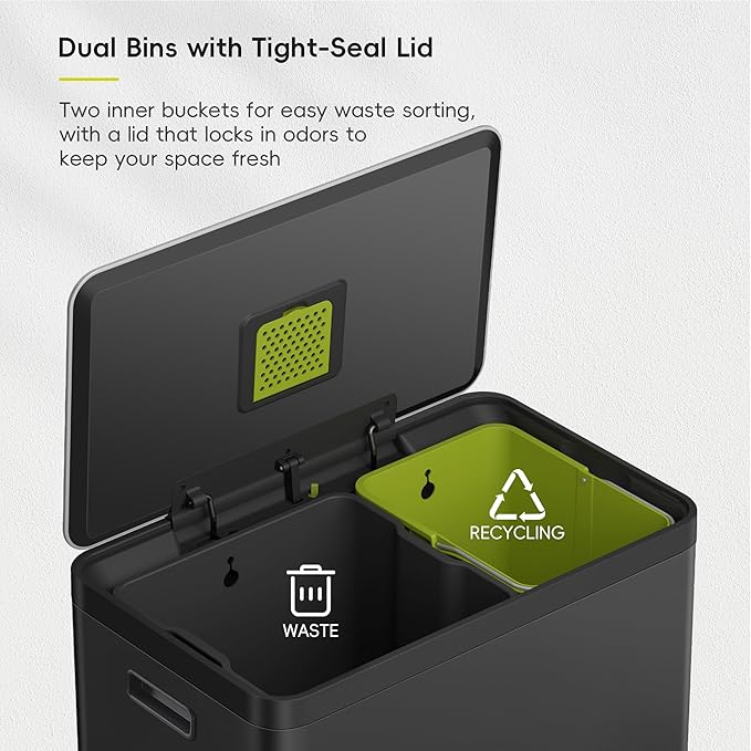 EKO EcoCasa II 36L+24L Dual Trash Can - Image 5