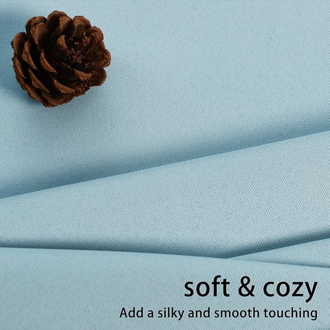 JIUZHEN Light Blue Blackout Curtains - Image 7