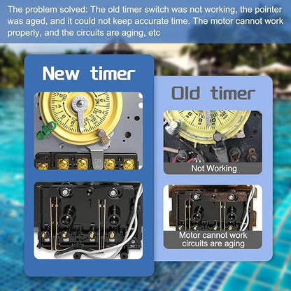 T104 Mechanical Timer Switch, 208–277 VAC 40 Amp, Pool Pump Switch, 24 Hour 12 - Image 6