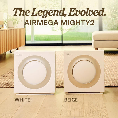 coway airmega mighty2 air purifier, next gen of shown in use
