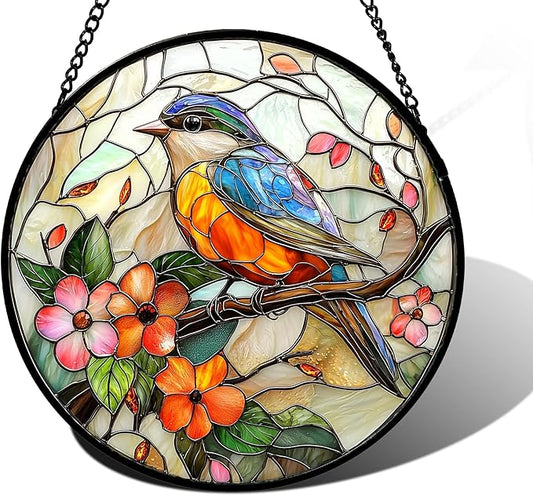 DASTOLL Stained Glass Window Hanging, and Mom 6.3 in by DASTOLL