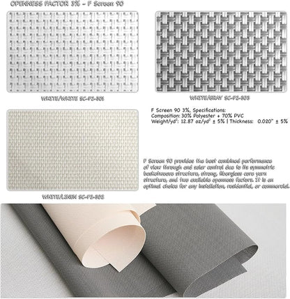 HILADUO Customized Solar Screen Roller Shade Blinds - Image 4