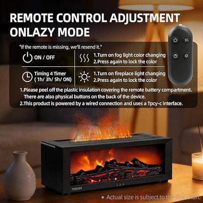 Fireplace Flame Air Diffuser Humidifier, 7 Colors Aromatherapy Essential Oil - Image 6