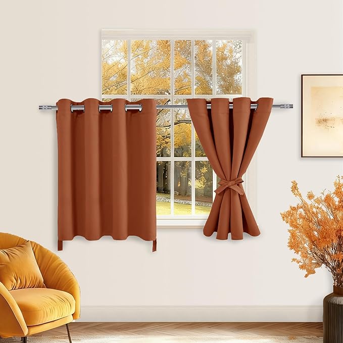 Hiasan Fall Blackout Curtains for Bedroom, 52 x 30 Inches Long - Image 2