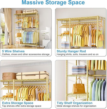 Ulif F2 Clothes Rack, 5 Tiers Heavy Duty Garment Rack - Image 6