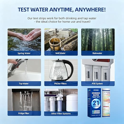 21 in 1 Accurate Drinking Water Testing Kits, 145 Strips + 4 Bacteria Tests - Image 7