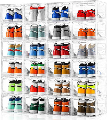 12 Pack Thicken & Sturdy Clear Shoe Storage Organizer - Image 6