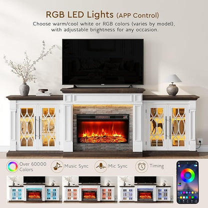 104" LED Fireplace TV Stand - Image 5