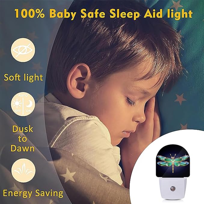 Axxitude Green Dragonfly Night Lights Plug into Wall - Image 4
