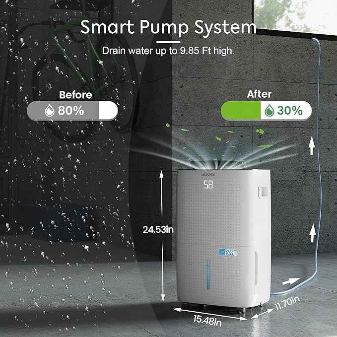 Waykar 150 Pints 7, 000 Sq. Ft Energy Star Dehumidifier - Image 3