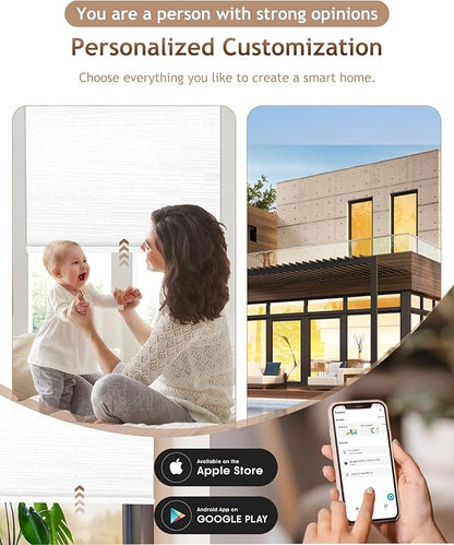 Kincmo Motorized Blinds with Remote, 100% Blackout Motorized Roller Shades Work - Image 2
