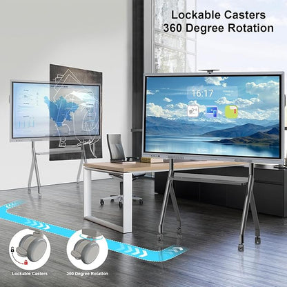 Smart Board Stand for 44"– 75" Interactive Smart Whiteboard, Height Adjustable - Image 3