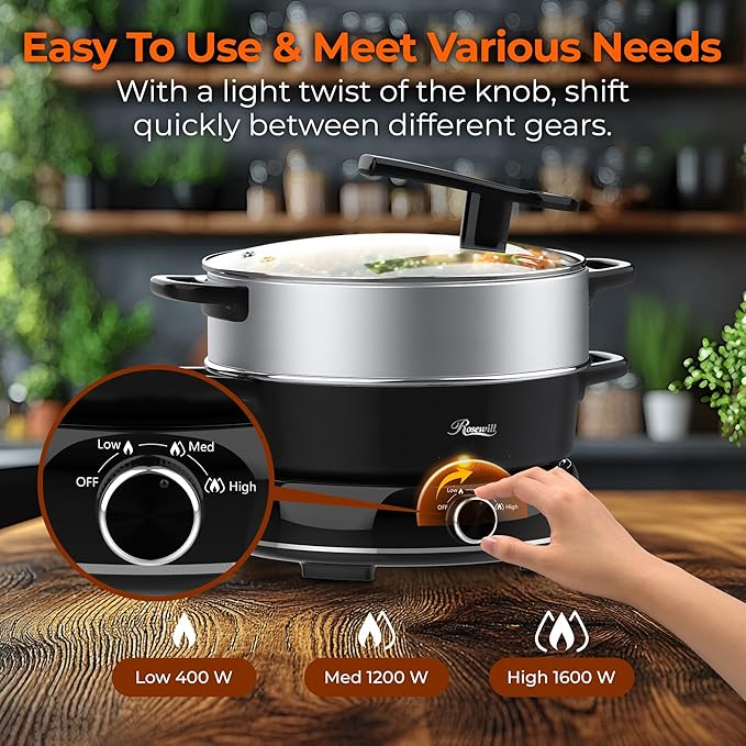 Rosewill 12.7 QT Electric Hot Pot Slow Cooker - Image 7