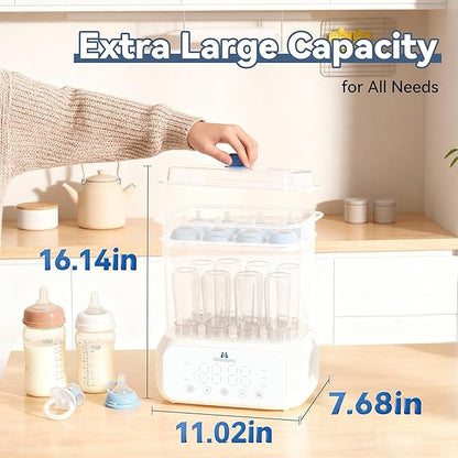 Mammy Bunny 3-in-1 Baby Bottle Sterilizer and Dryer – 6 Smart Modes - Image 5