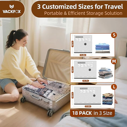 VACKFOX 18 Pack Travel Vacuum Bags - Image 2
