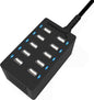 Sabrent 60 Watt 10-Port Family-Sized Desktop USB Rapid Charger. Smart USB Ports by SABRENT