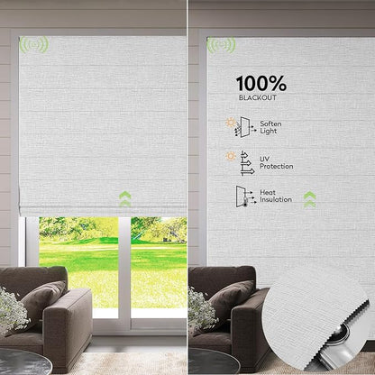ZSTARR Smart Roman Shades Rechargeable Motorized Blinds - Image 3