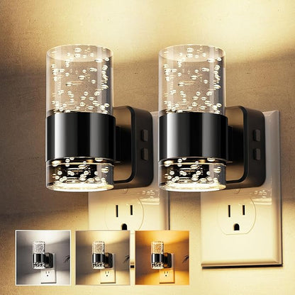 L LOHAS LED Night Lights Plug into Wall 2 Pack, Dimmable Night Light by LLOHASLED