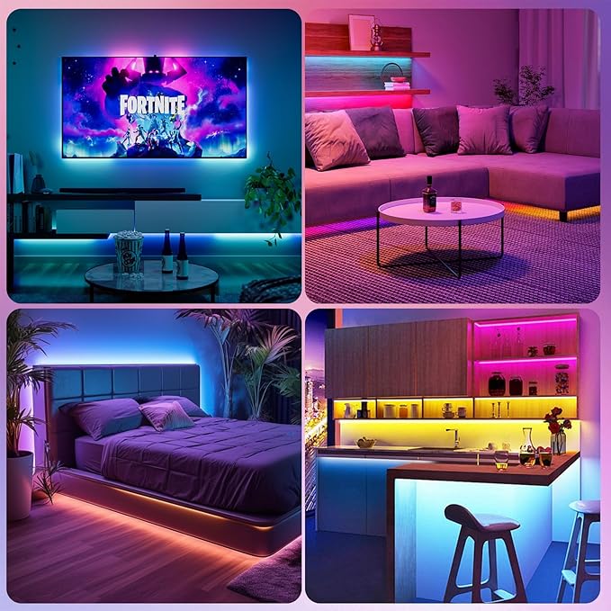 Timelux USB 32.8ft LED Strip Lights Color Changing LED Tape Lights - Image 4