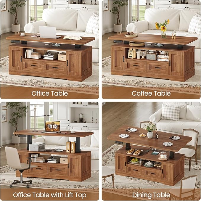 SEDETA 47.2" Electric Standing Coffee Table - Image 4