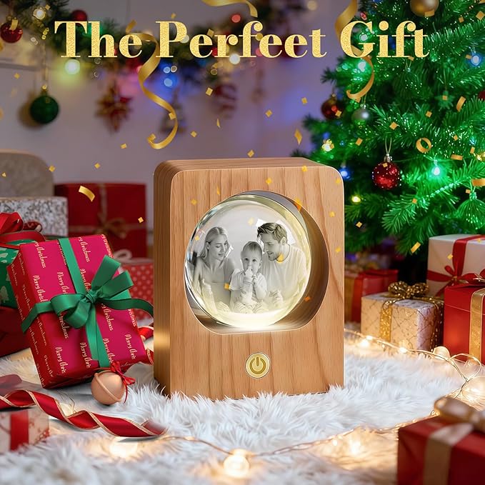 Gloryage Personalized 3D Crystal Photo Lamp – Custom Engraved Memory Ball - Image 6