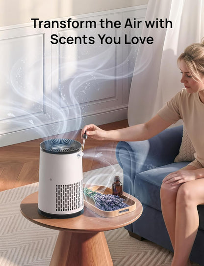 dreo air purifier for home, hepa sleep mode, front angle view