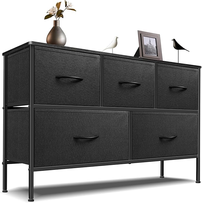 Dresser for Bedroom with 5 Drawers, Chest of Drawers, Storage Drawers Organizer by Sonharlar