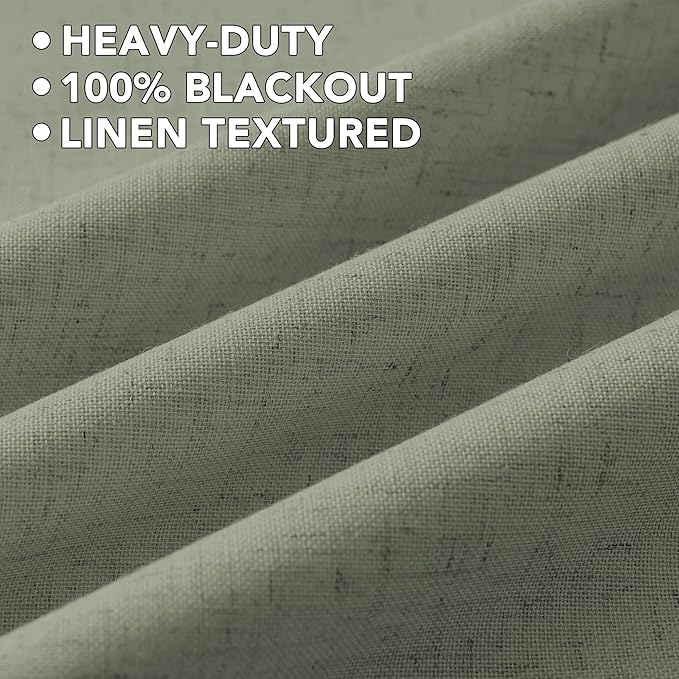 H.VERSAILTEX Linen Curtains 100% Blackout Curtains - Image 5