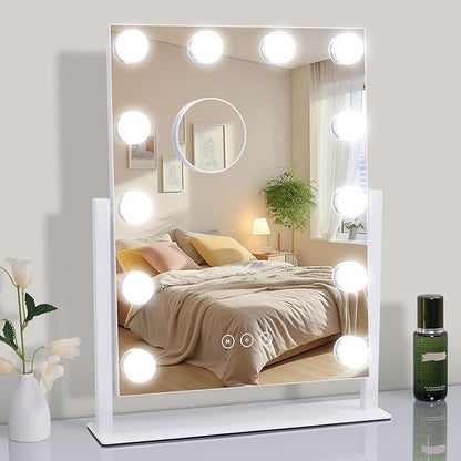 Vanity Makeup Mirror with Lights, 3 Color Lighting Modes Detachable 10X - Image 7