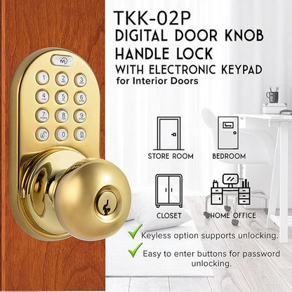 MiLocks TKK-02P Digital Door Knob Handle Lock - Image 3