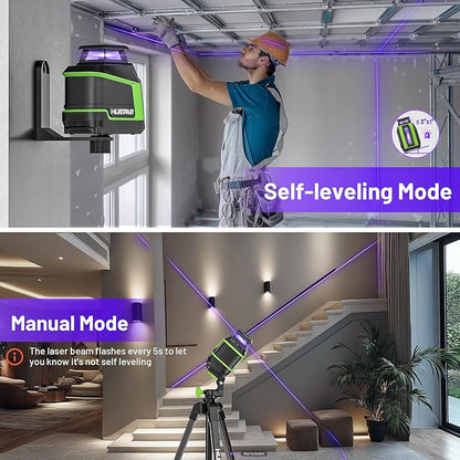 360° Laser Level, HUEPAR 82-165Ft 3 Brightness Levels Self Leveling Laser Level - Image 5
