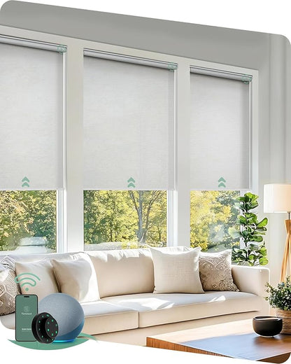 Yoolax Motorized Solar Shades, Flame Resistat Smart Blinds by Yoolax