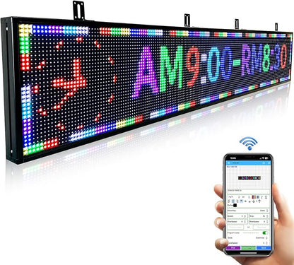 P10 77"X14"Programmable Led Sign Custom Scrolling Outdoor Digital Display Signs by JINBLIZZARD