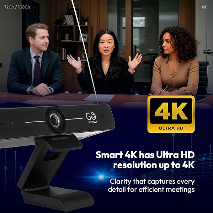 GoPresence Smart 4K Compact Video Conference Camera – Ultra HD 120° Wide Lens - Image 4
