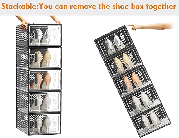 Shoe Storage, 12 Pack Shoe Organizer - Image 6