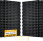 4 Pack Black Acoustic Foam Panels, High Density Soundproof Wall Panels by Unknown