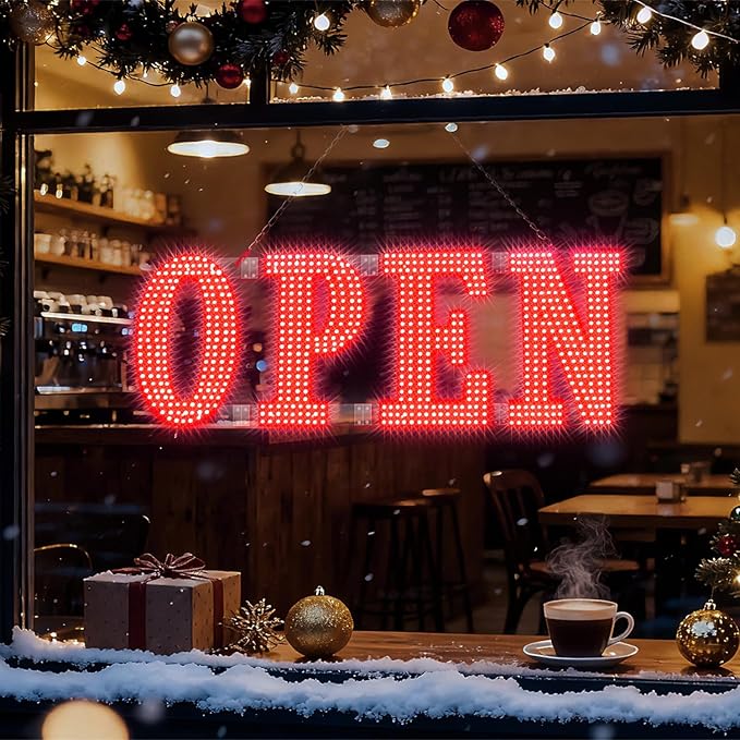 30" x 10" Large LED Open Signs - Image 9