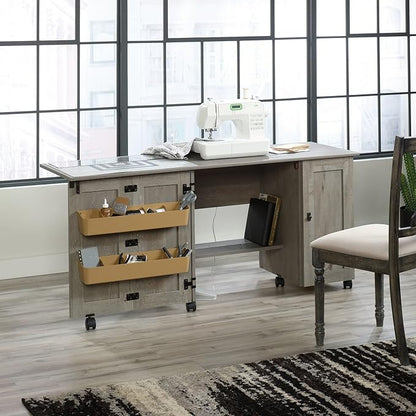 Sauder Craft Cart Storage Cabinet, Rolling Sewing Table - Image 8