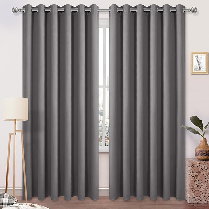 DWCN Blackout Curtains 84 Inches Long, Room Drakening Drapes by DWCN
