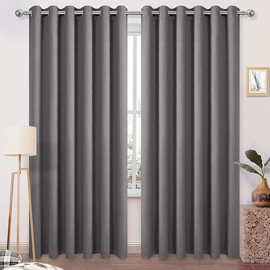 DWCN Blackout Curtains 84 Inches Long, Room Drakening Drapes by DWCN