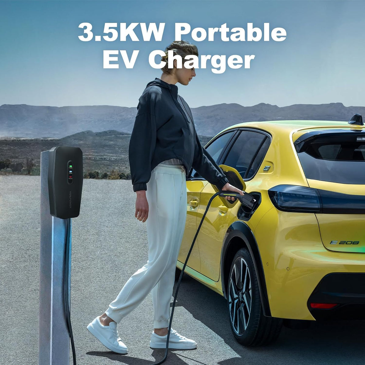 Level 1&2 EV Charger, Electric Vehicle Portable Charger with 20FT Cable, ...