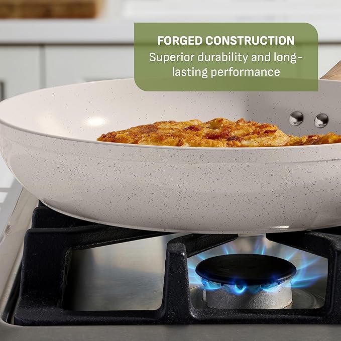 T-Fal Revive Ceramic Nonstick Cookware Set, Oven Safe Up to 350ºF, Includes - Image 4