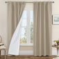 LAMIT 100% Blackout Linen Curtains, 84 Inch Linen Textured Living Room by LAMIT