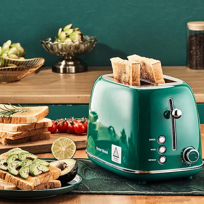 Roter Mond 2 Slice Toaster Retro Stainless Steel - Image 3