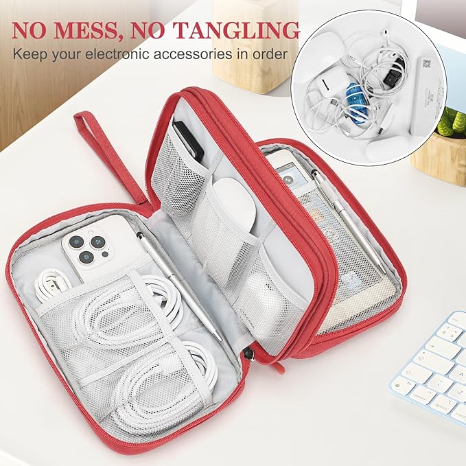 FYY Electronic Organizer, Large Travel Cable Organizer Bag Pouch Electronic - Image 5