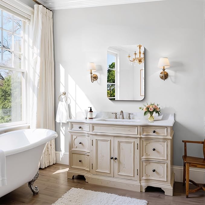 CILIBER Frameless Wall Mirror, HD Shatterproof Vanity Mirror - Image 3